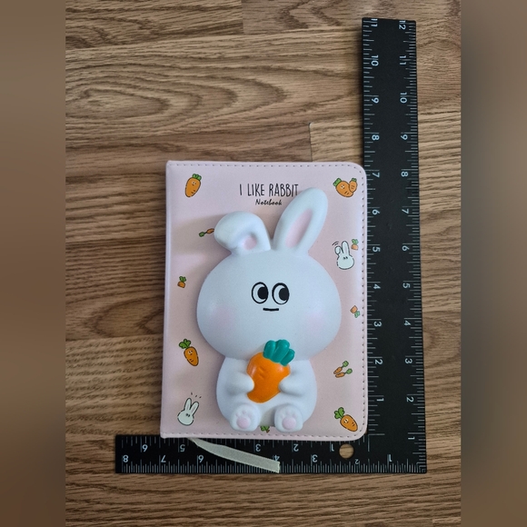I Like Rabbit Pink Notebook with Squishy 3D Rabbit - Picture 8 of 8